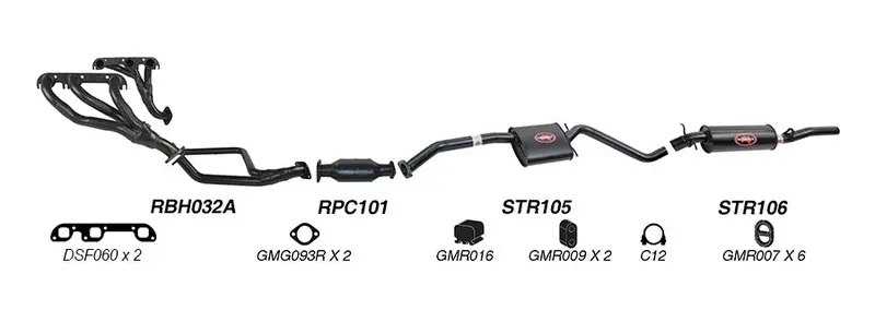 Redback Exhaust 2 1/2" Complete System For Holden Calais (10/1991 - 04/1995),Commodore (10/1991 - 04/1995) 1
