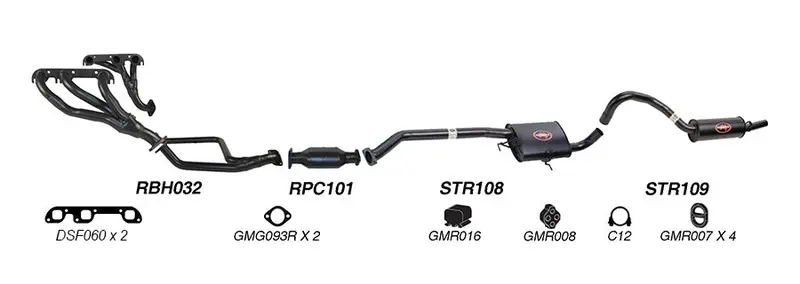 Redback Exhaust 2 1/2" Complete System For Holden Commodore (01/1988 - 04/1995) 1