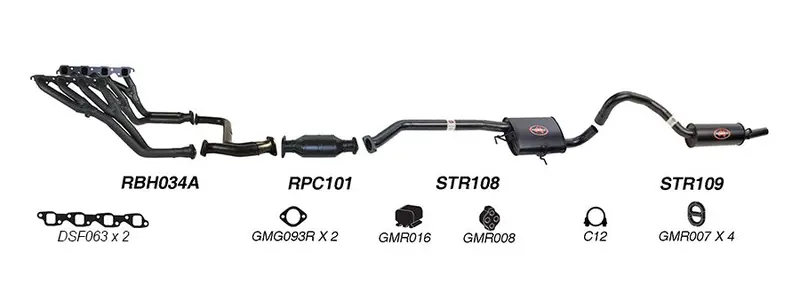 Redback Exhaust 2 1/2" Complete System For Holden Commodore (01/1988 - 2000) 1