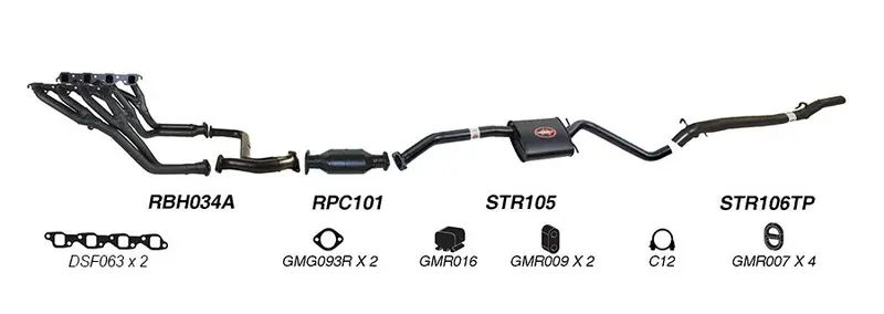 Redback Exhaust 2 1/2" Complete System  For Holden Commodore (04/1995 - 08/1997),Calais (04/1995 - 1997) 1