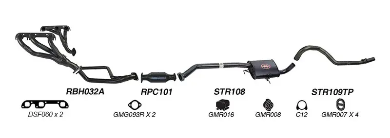 Redback Exhaust 2 1/2" Complete System For Holden Commodore 1