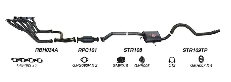 Redback Exhaust 2 1/2" Complete System For Holden Commodore (1988 - 1995) 1