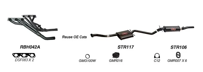Redback Exhaust 2 1/2" System (Reuse Oe Cats)  For Holden Commodore (04/1995 - 08/1997),Calais (1995 - 1997) 1