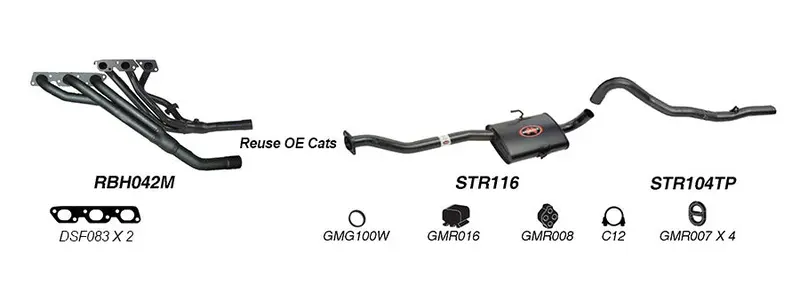 Redback Exhaust 2 1/2" System (Reuse Oe Cats)  For Holden Commodore (1995 - 08/1997),Calais (04/1995 - 1997) 1
