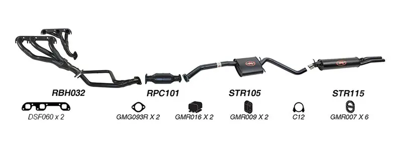 Redback Exhaust System For Holden Commodore (08/1988 - 04/1995),Calais (08/1988 - 1995) 1