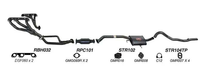 Redback Exhaust System For Holden Commodore (08/1988 - 04/1995),Calais 08/1988 - 1995 1