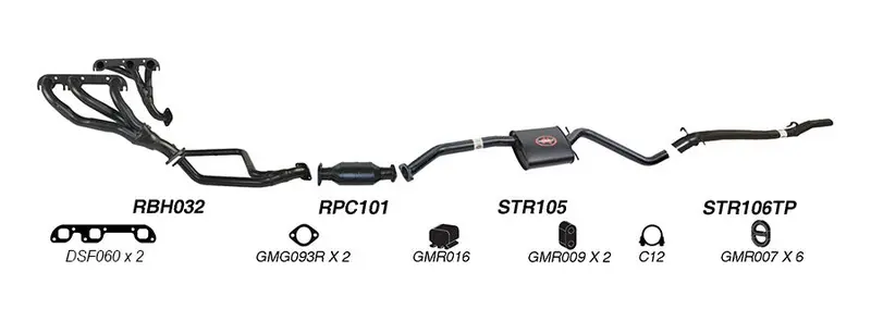 Redback Exhaust System For Holden Commodore (10/1991 - 04/1995),Calais (10/1991 - 04/1995) 1