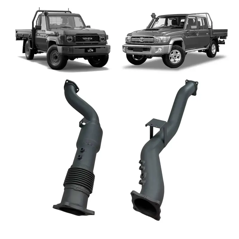 Redback Extreme Duty 4" Exhaust Dpf Adapter Pipe With Cat For Toyota Landcruiser 79 Series (2012 - 2024) 1