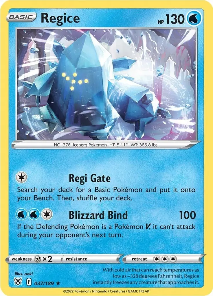 Regice (037/189) (Swsh10) 1