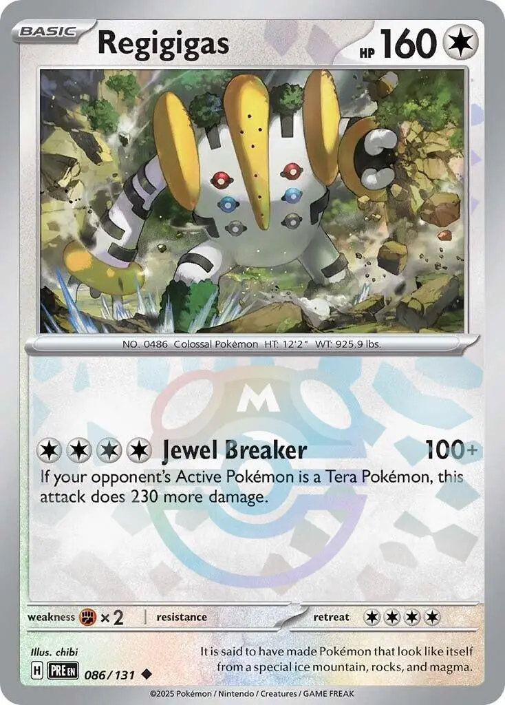 Regigigas (Master Ball Pattern) (086/131) (Pre) 1