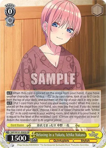 Relaxing In A Yukata, Ichika Nakano (5Hy/W101-E003s Sr) [The Quintessential Quintuplets Movie] 1
