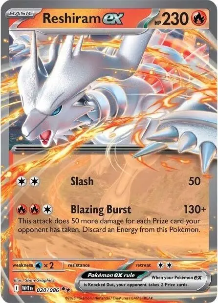 Reshiram Ex (020/086) (Wht) 1