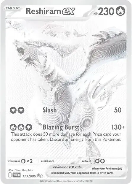 Reshiram Ex (173/086) (Wht) 1