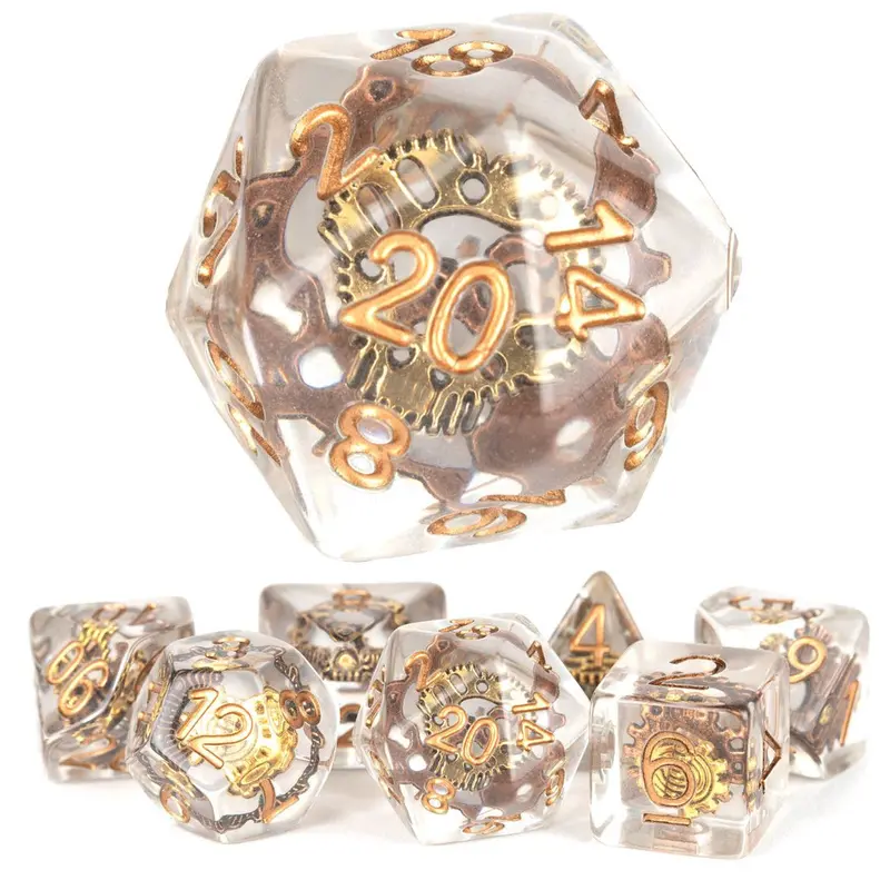 Resin Poly Dice Set - 7Pc (Gears) 1