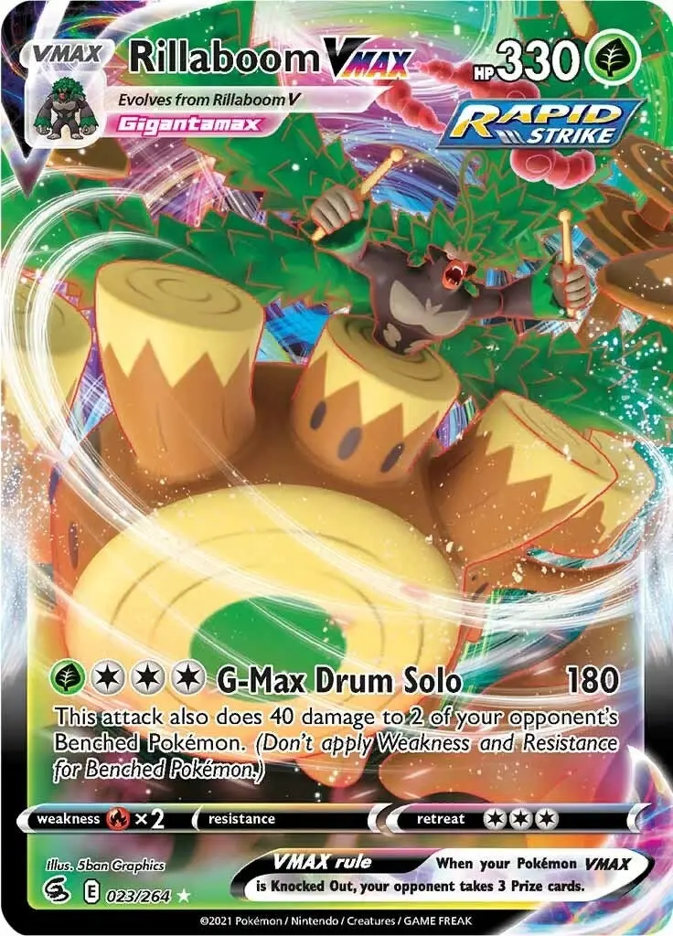 Rillaboom Vmax (023/264) (Swsh08) 1