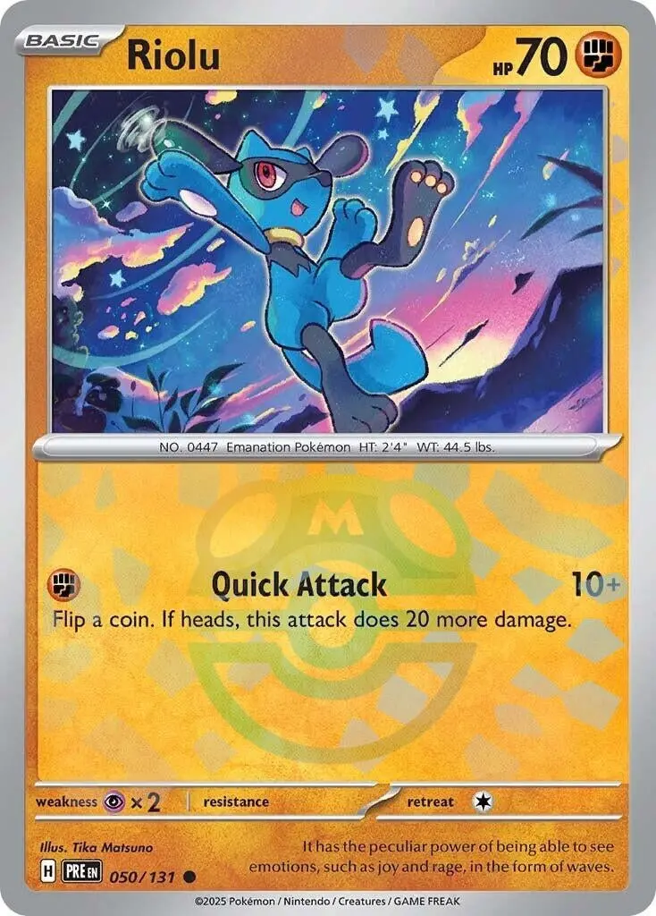 Riolu (Master Ball Pattern) (050/131) (Pre) 1