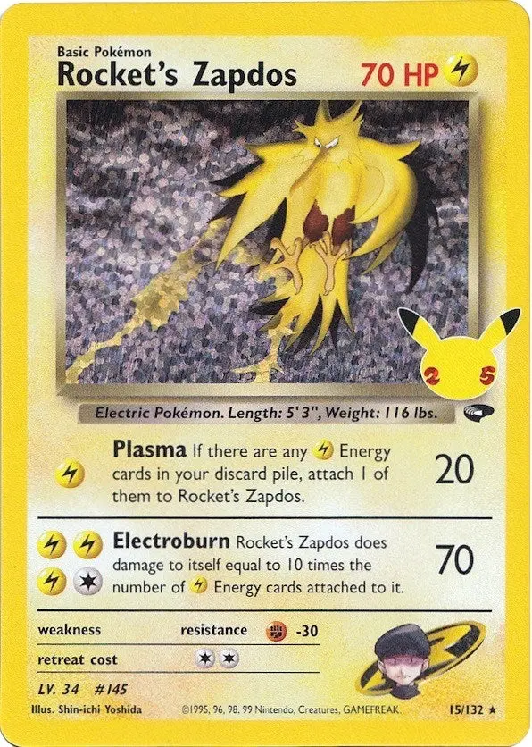 Rocket's Zapdos (15/132) (Ccc) 1