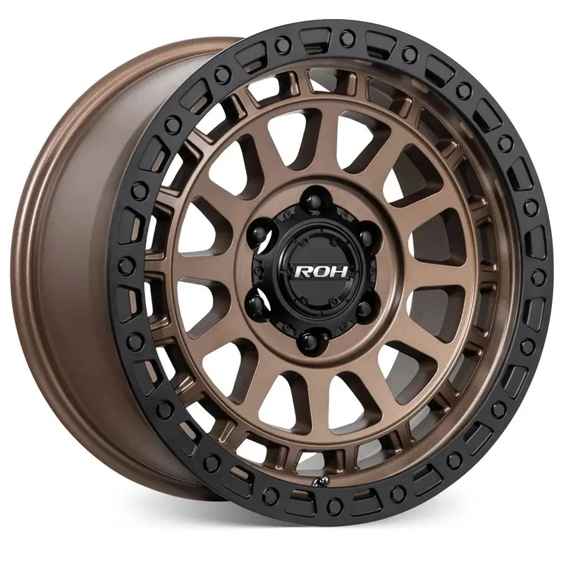 Roh Assault Wheels Matte Bronze With Matte Black Lip & Bolts 1