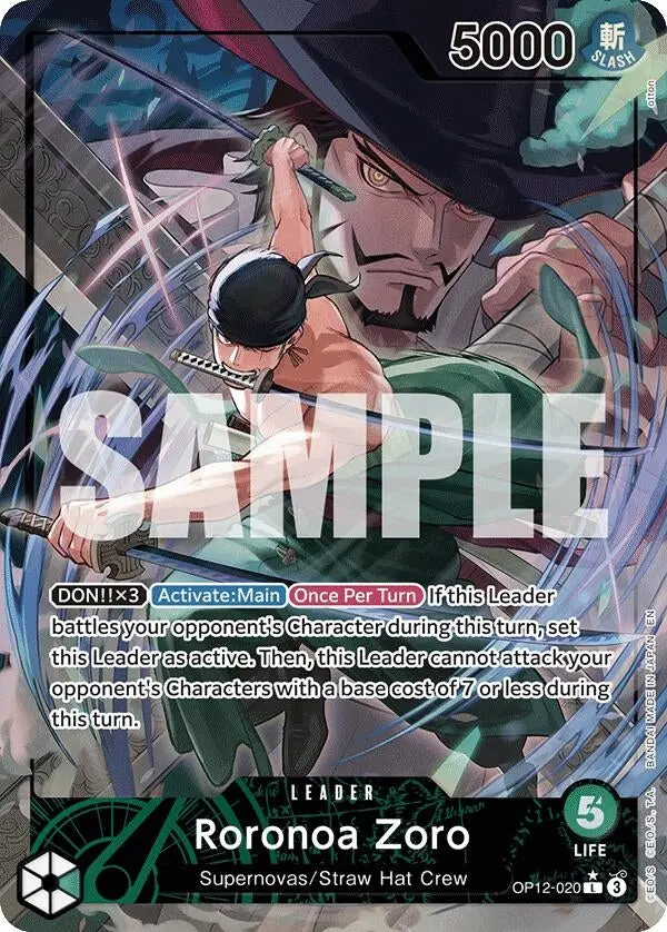 Roronoa Zoro (020) (Alternate Art) (Op12-020) (Op12) 1
