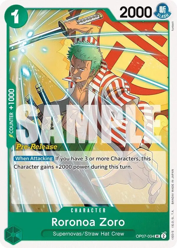 Roronoa Zoro (034) (Op07-034) (Op07 Pre) 1