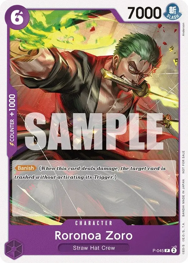 Roronoa Zoro (Op-06 Pre-Release Tournament) [Participant] (P-045) (Op-Pr) 1