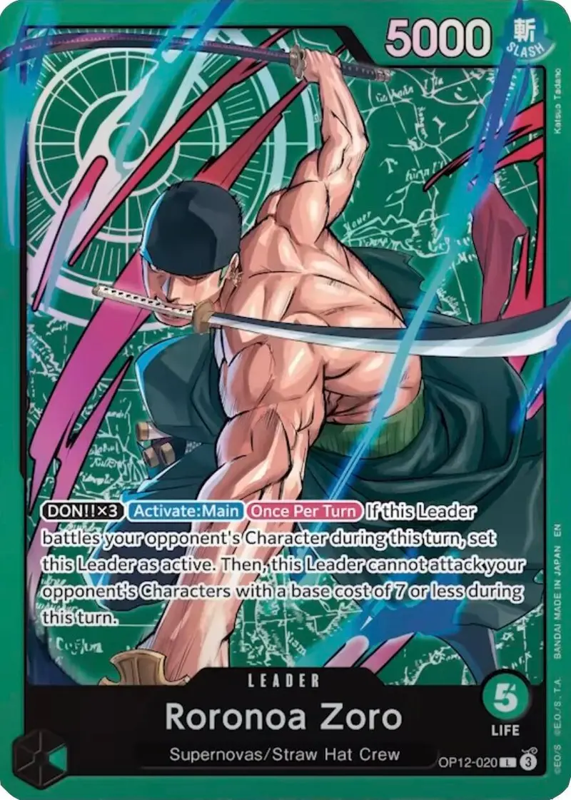 Roronoa Zoro - Op12-020 (Zoro Deck) (Op12-020) (Lt-01) 1
