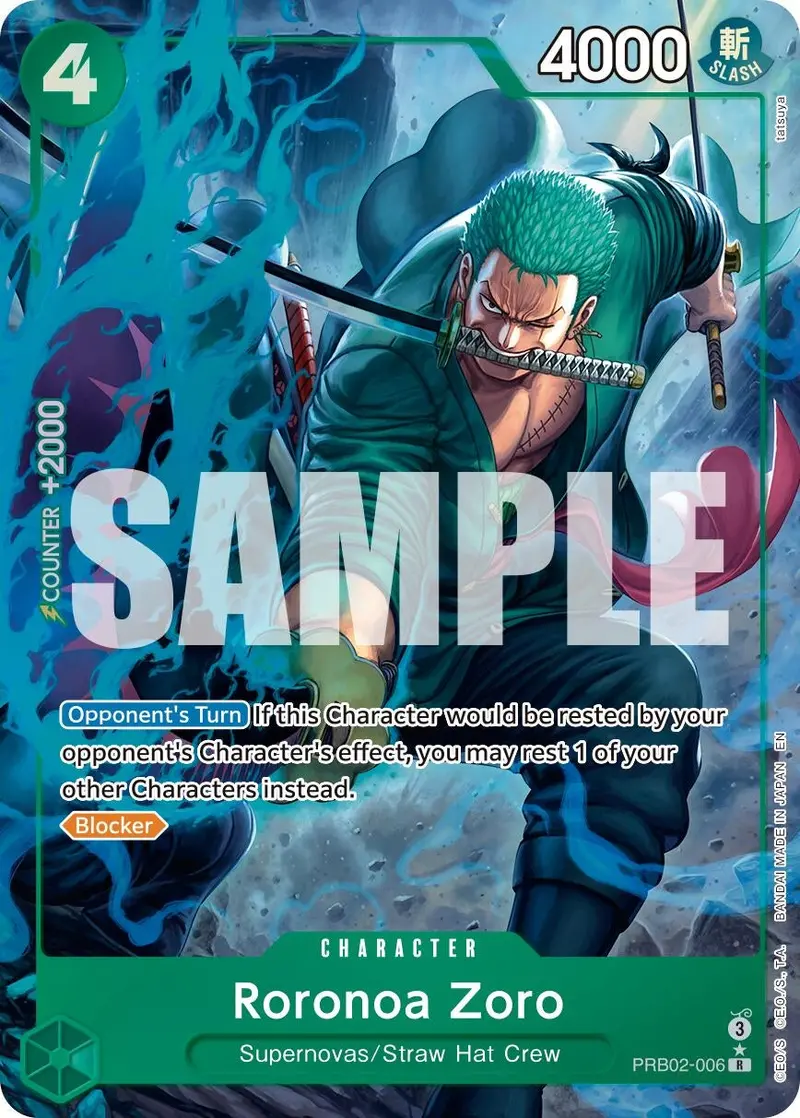 Roronoa Zoro - Prb02-006 (Alternate Art) (Prb02-006) (Prb-02) 1