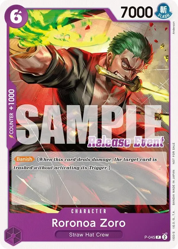 Roronoa Zoro (St15 - St20 Release Event Pack) (P-045) (Op-Pr) 1