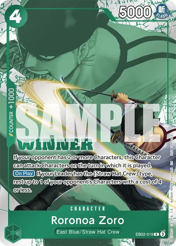 Roronoa Zoro (Winner Pack 2025 Vol. 3) (Eb02-019) (Op-Pr) 1