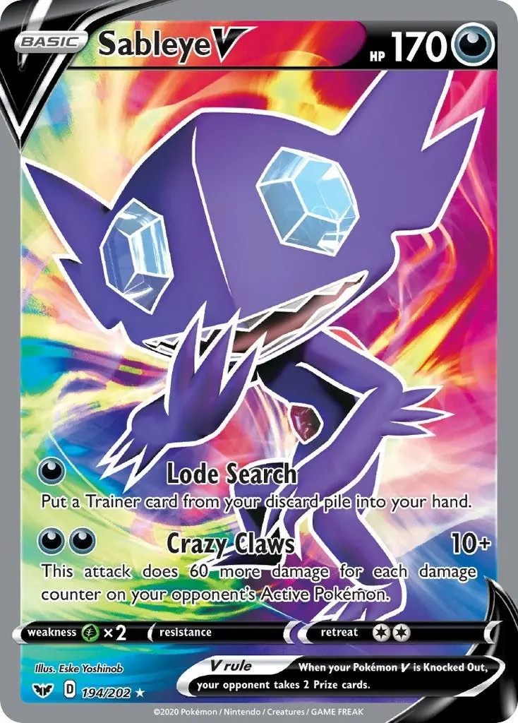 Sableye V (Full Art) (194/202) (Swsh01) 1