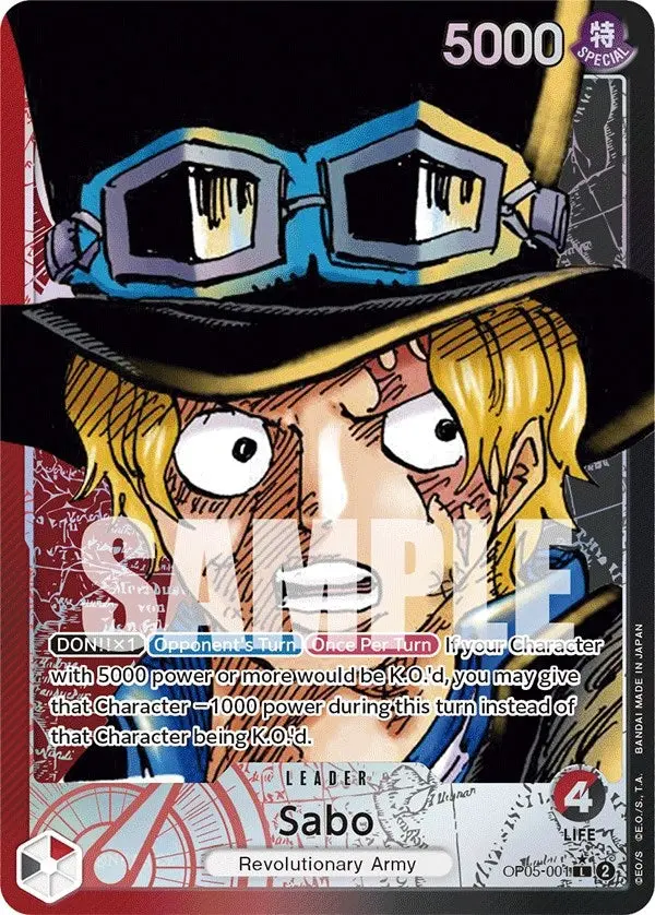 Sabo (001) (Alternate Art) (Op05-001) (Op05) 1