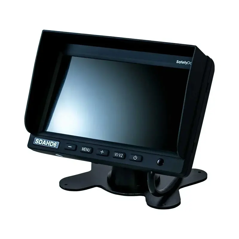 Safety Dave 6” Dash Monitor Camera Kit - Mini Square Black Camera - 92° Ahd 2