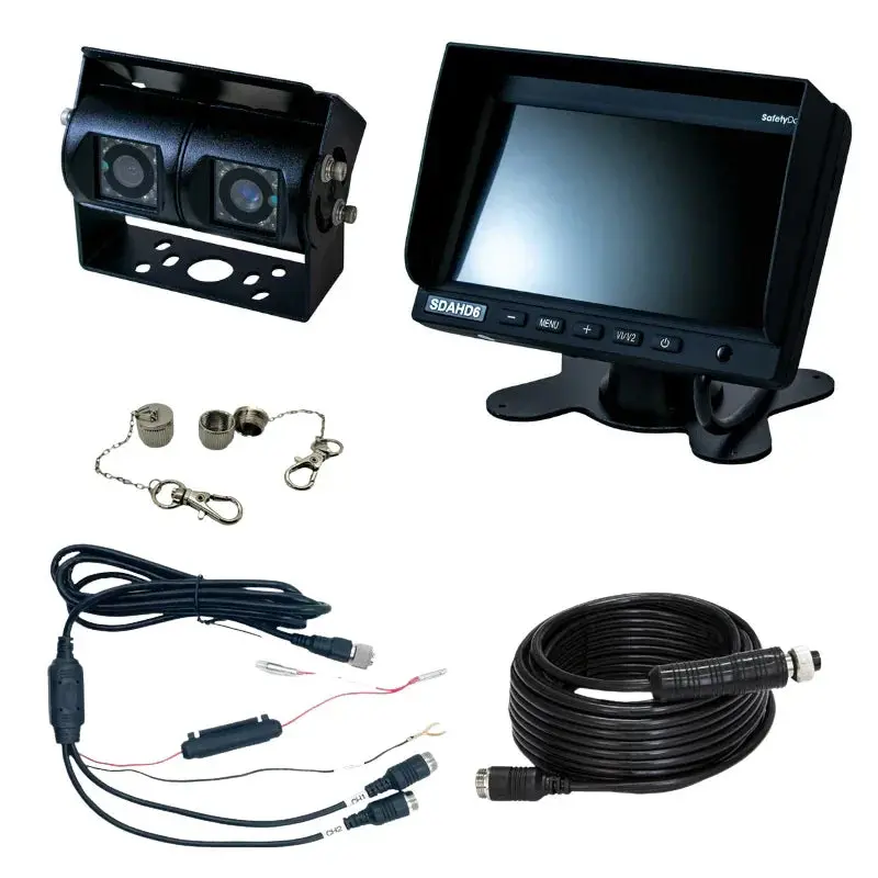 Safety Dave 6” Monitor Rv Dash Camera Kit - Dual Black Ahd Cameras 1