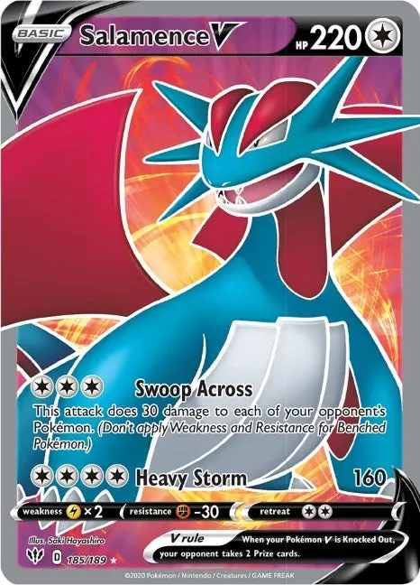 Salamence V (Full Art) (185/189) (Swsh03) 1