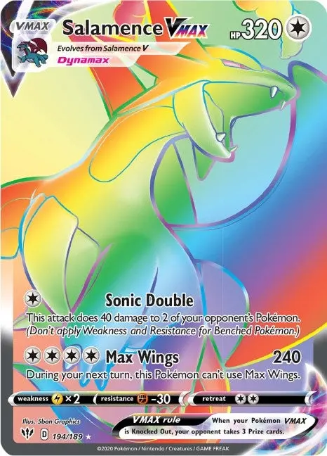 Salamence Vmax (Secret) (194/189) (Swsh03) 1