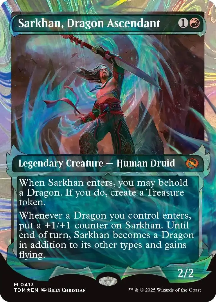 Sarkhan, Dragon Ascendant (0413) (Showcase) (Halo Foil) (413) (Tdm) 1