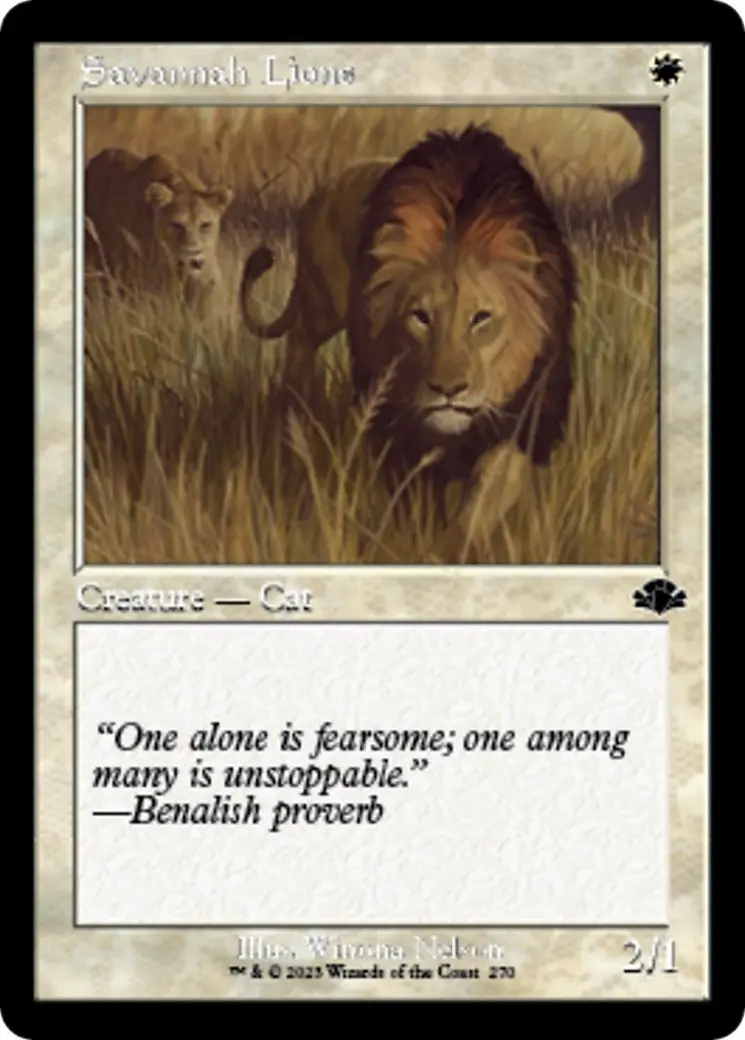 Savannah Lions (Retro Frame) (270) (Dmr) 1