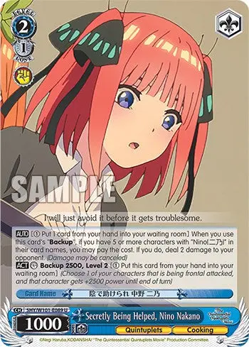 Secretly Being Helped, Nino Nakano (5Hy/W101-E089 U) [The Quintessential Quintuplets Movie] 1