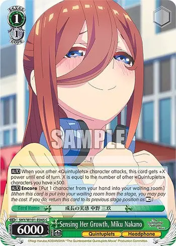 Sensing Her Growth, Miku Nakano (5Hy/W101-E045 C) [The Quintessential Quintuplets Movie] 1