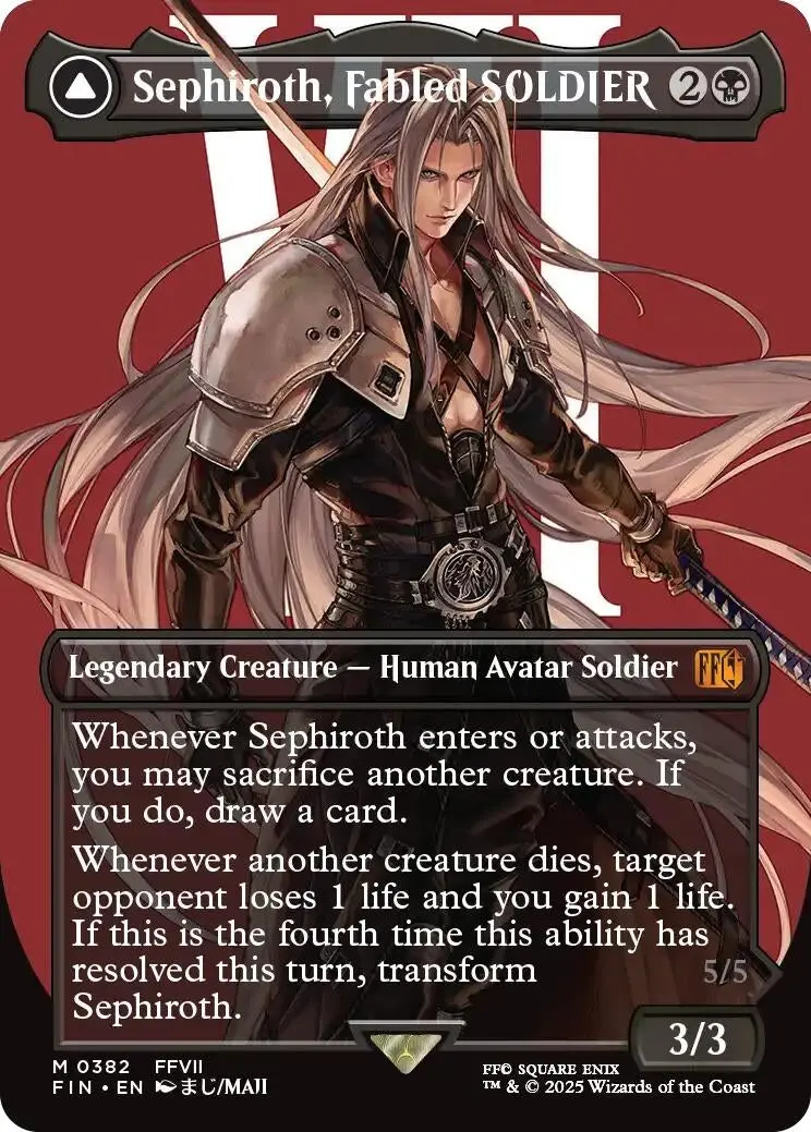Sephiroth, Fabled Soldier (0382) (Borderless) (382) (Fin) 1