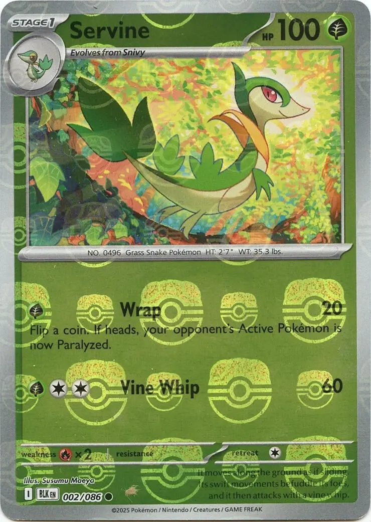 Servine (Master Ball Pattern) (002/086) (Blk) 1
