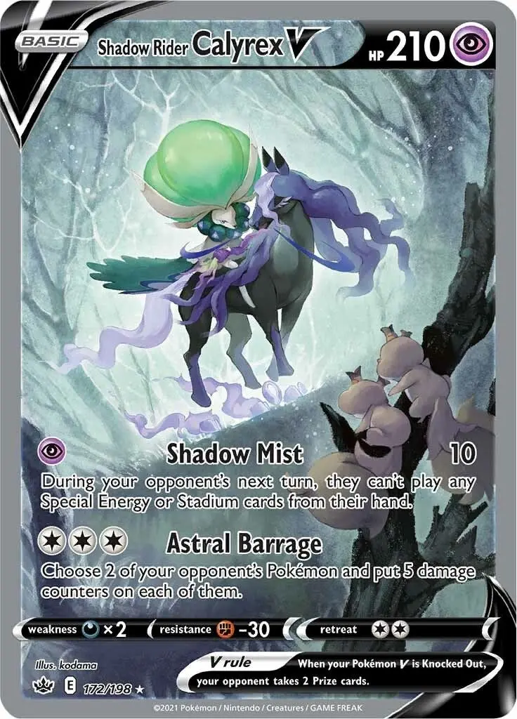 Shadow Rider Calyrex V (Alternate Full Art) (172/198) (Swsh06) 1