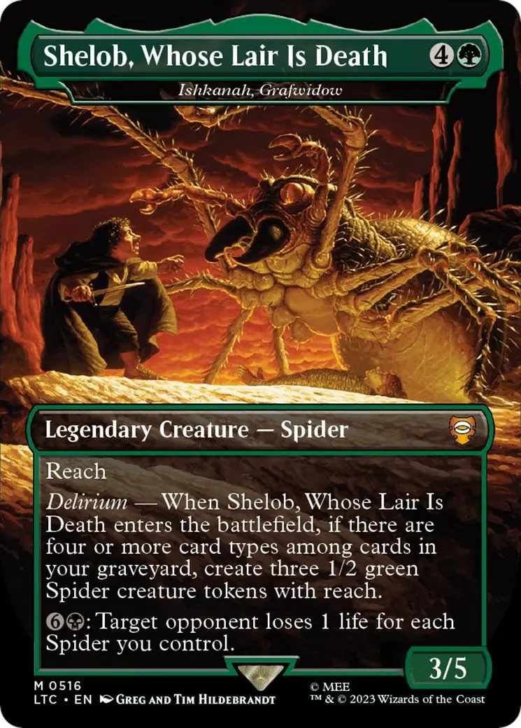 Shelob, Whose Lair Is Death - Ishkanah, Grafwidow (Borderless) (516) (Ltc) 1