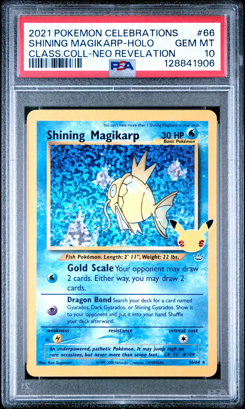 Shining Magikarp-Holo Class.Coll-Neo Revelation 2021 Pokemon Celebrations Classic Collection Psa Gem Mt 10 1