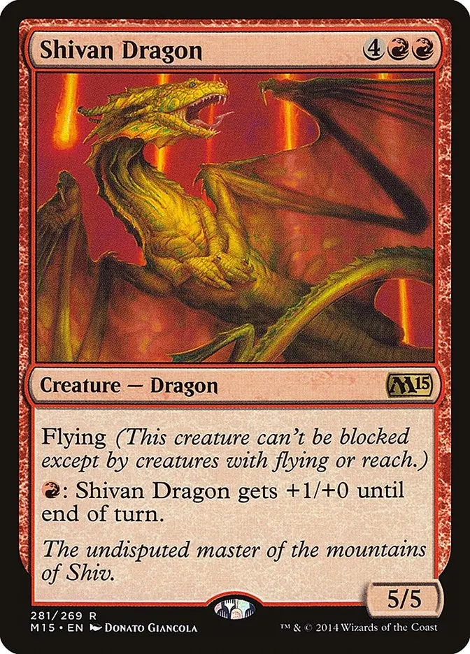Shivan Dragon (281) (M15) 1