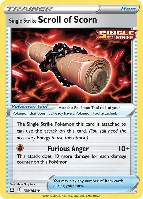 Single Strike Scroll Of Scorn (133/163) (Swsh05) 1