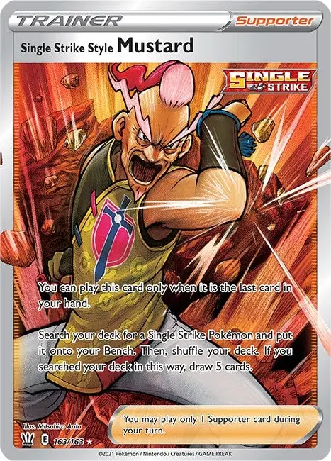 Single Strike Style Mustard (Full Art) (163/163) (Swsh05) 1