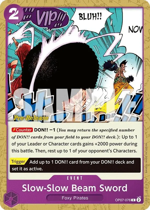Slow-Slow Beam Sword (Op07-076) (Op07 Pre) 1