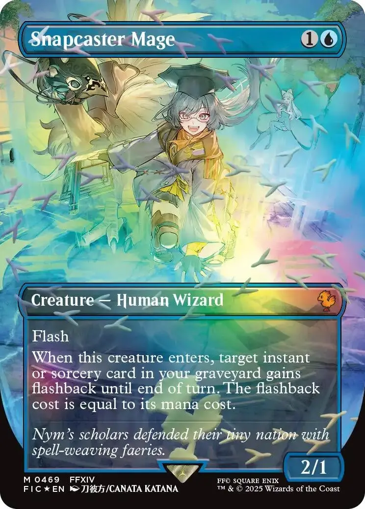 Snapcaster Mage (Borderless) (Chocobo Track Foil) (469) (Fic) 1
