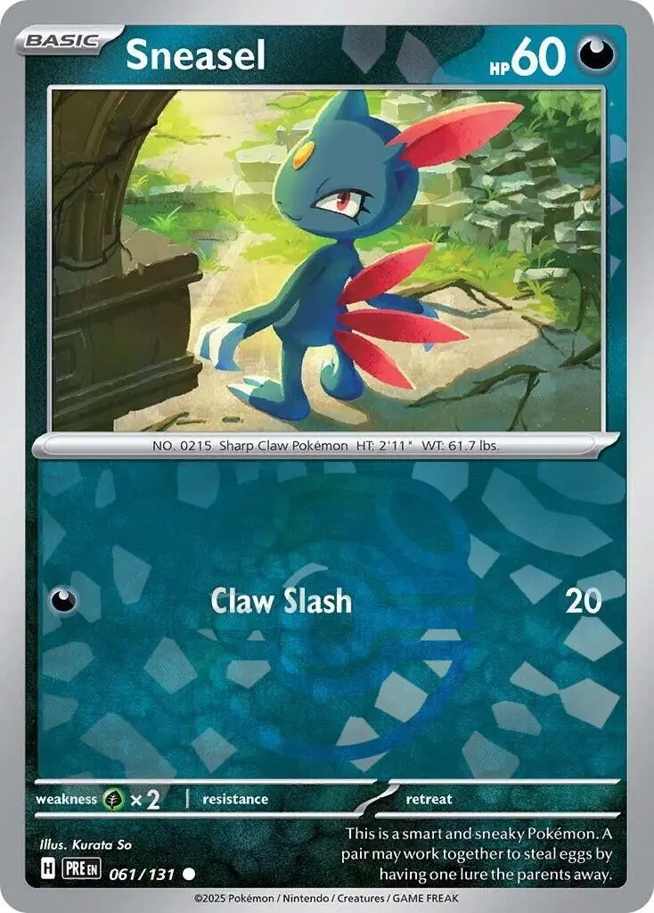 Sneasel (Master Ball Pattern) (061/131) (Pre) 1